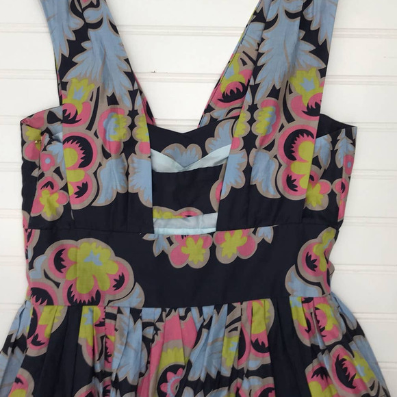 Leifsdottir Anthropologie Lotus Awakening Floral Sleeveless Mini Dress 0 - Picture 9 of 11